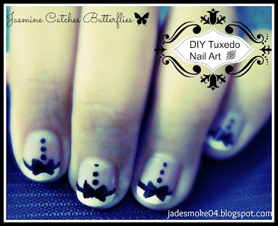 DIY Tuxedo Nail Art Tutorial