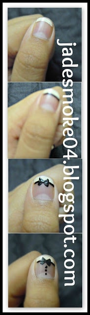 DIY Tuxedo Nail Art Tutorial Steps