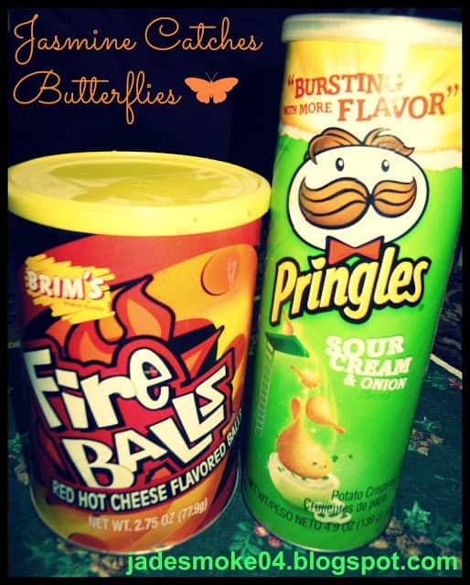 Brim's Fire Balls & Pringles Sour Cream and Onion