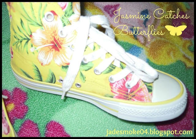 Yellow Floral Sneakers