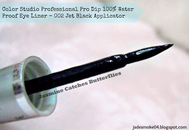 Color Studio Professional Pro Dip 100% Water Proof Eye Liner - 002 Jet Black Review & Swatches