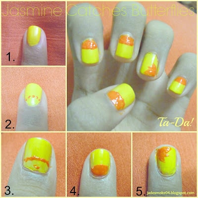 Orange Summer Nail Tutorial