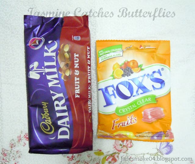 Dairy Milk Fruit and Nut and Fox's