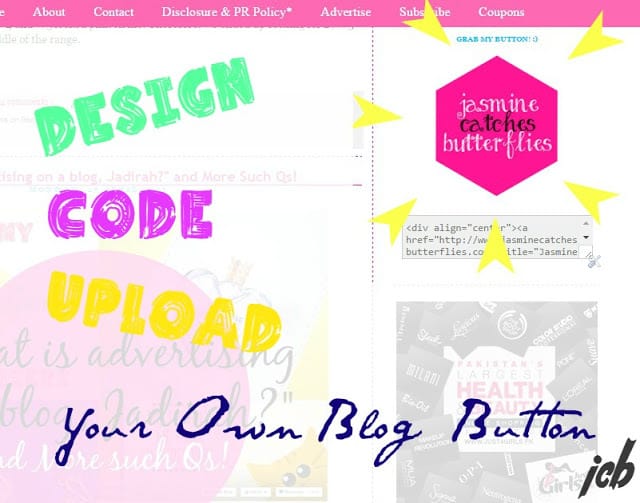 Design, Code and Upload Your Blog Button!