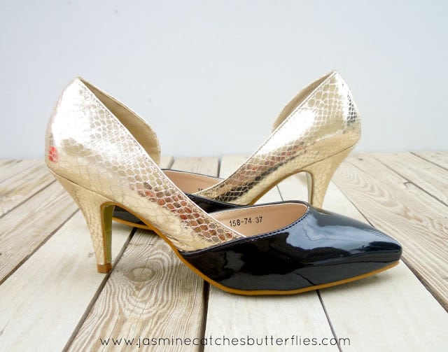 Black and Gold Heels from Regal