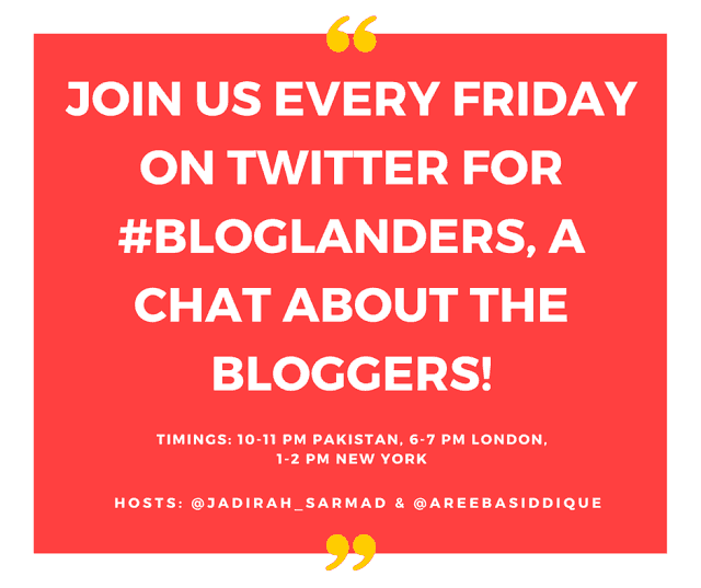 Bloglanders Twitter Chat