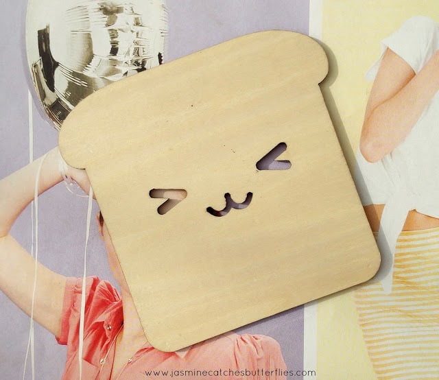 Kawaii Wooden Toast Coaster