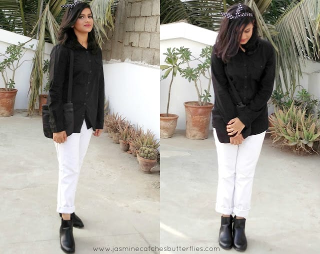 Monochrome Outfit styled with Born Pretty Accessories