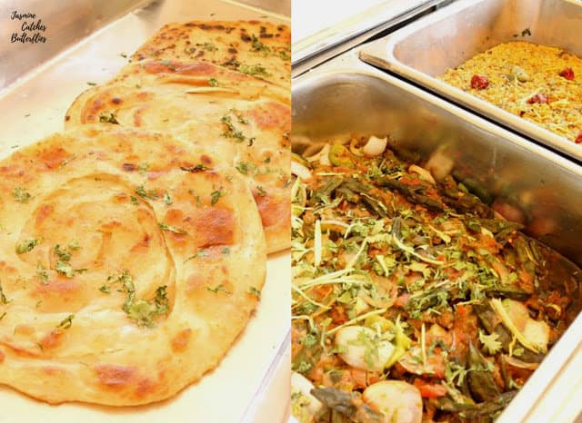 Parathas, Mixed Vegetables and Daal